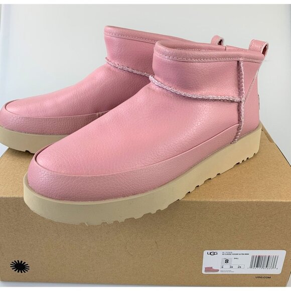 NIB UGG Classic Sugar Ultra Mini Boots Size US 8 - Picture 3 of 12